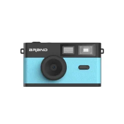 E-Teck LED Flash Vintage Photo Camera (Blue)
